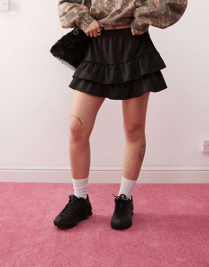 Mini Flippy Skirt With Asymmetric Detail