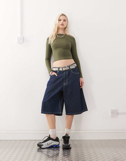 Long Sleeve Slash Neck Top