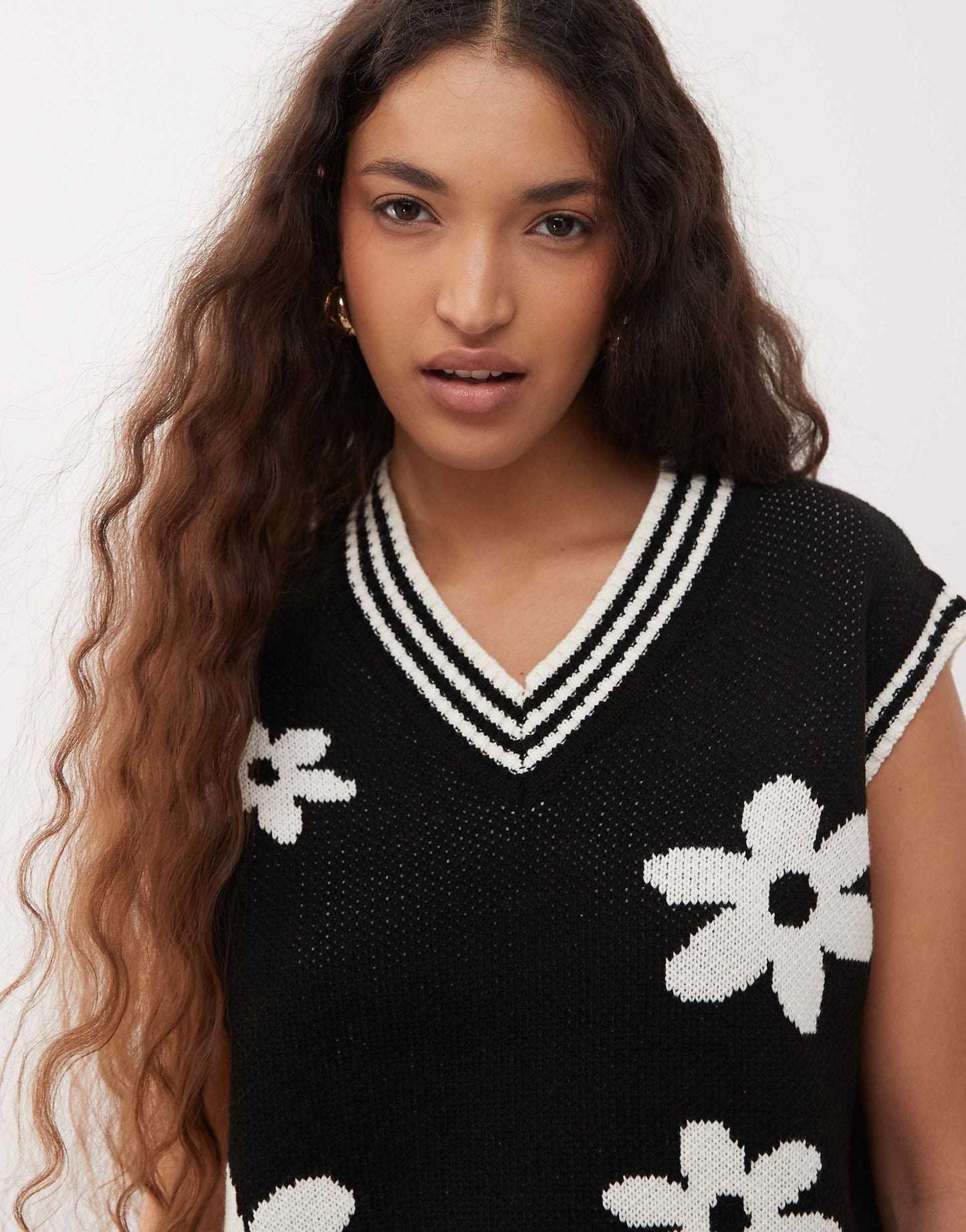 Floral Knitted Tank Top