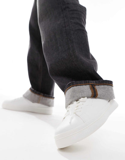 Back Tab Beige Trainer