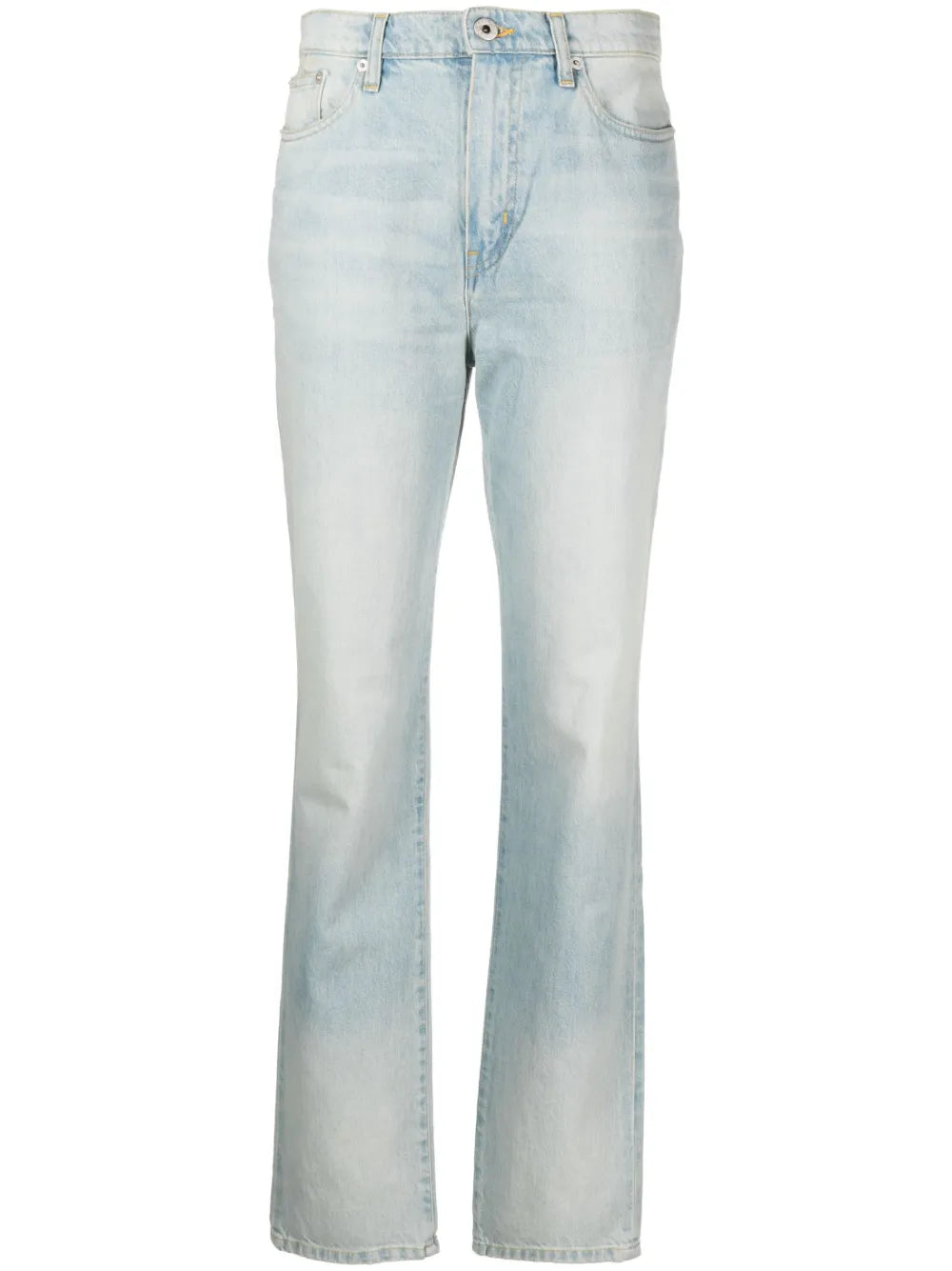 Japanese High-Waisted Straight-Leg Jeans