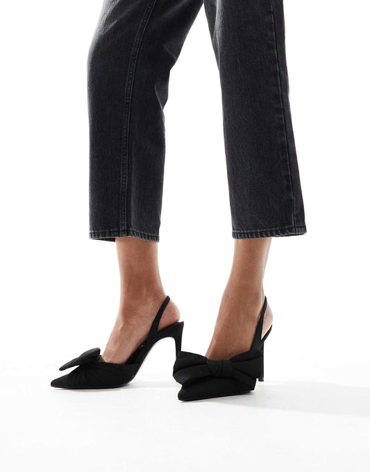 Bow Slingback Heels