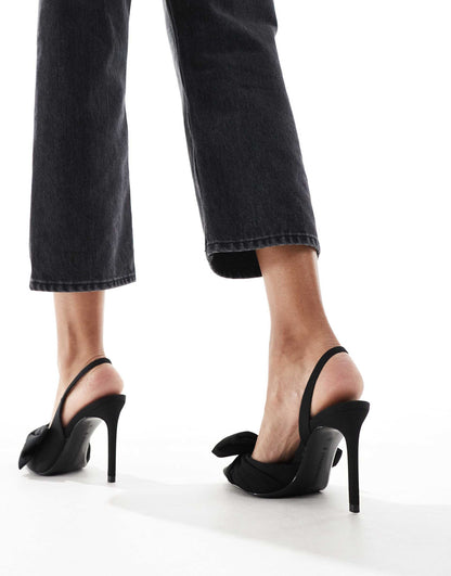 Bow Slingback Heels