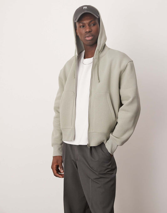 Oversized Zip Through Hoodie