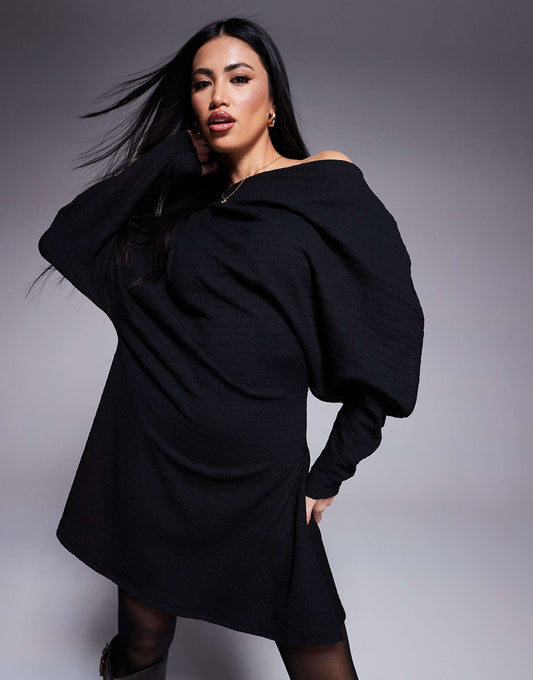 Drape Front Mini Dress