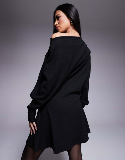 Drape Front Mini Dress