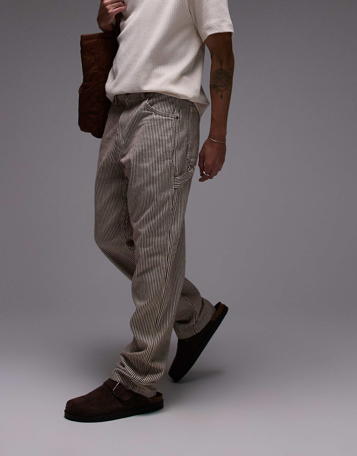 Garyville Regular Fit Hickory Stripe Trousers