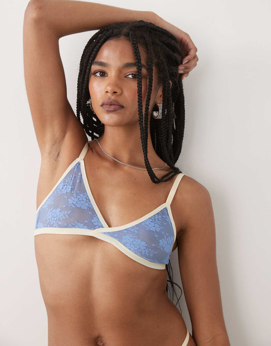 Lakara Contrast Edge Lace Soft Bra