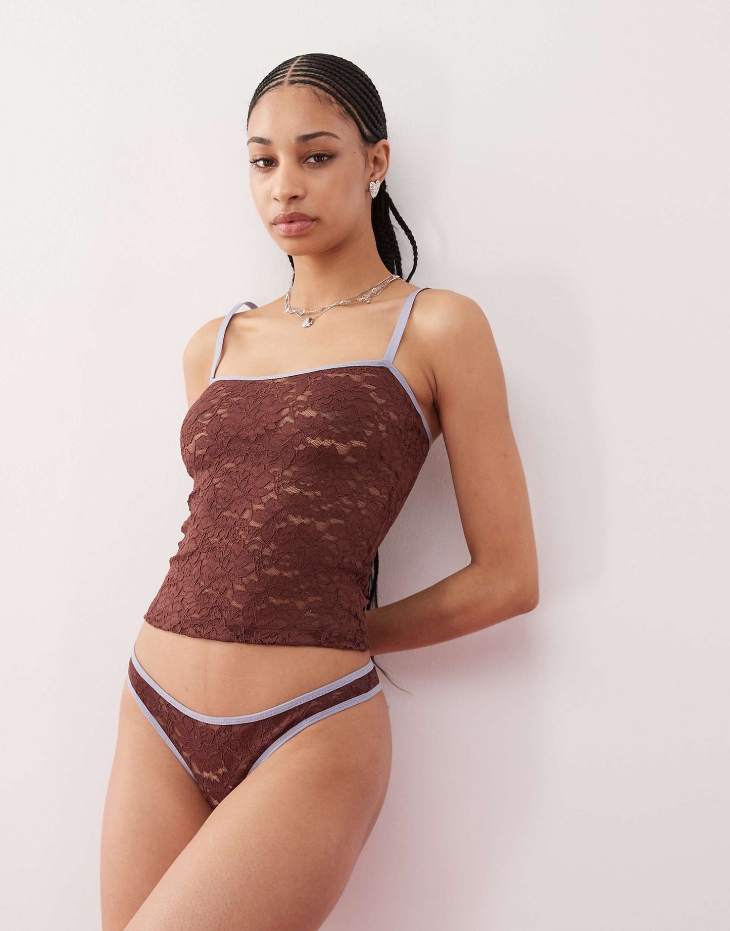 Redum Lace Contrast Edge Cami Top