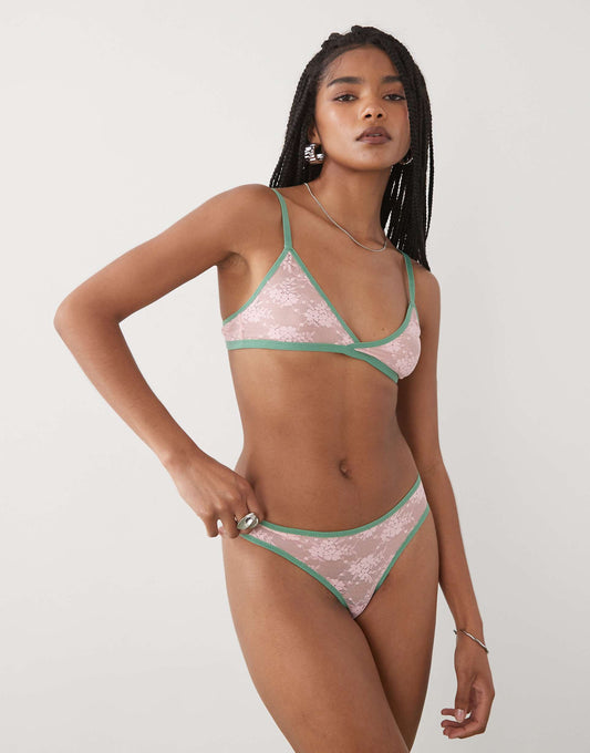 Lakara Contrast Edge Lace Soft Bra