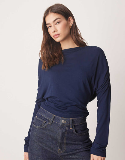 Slash Slouchy Long Sleeve Top