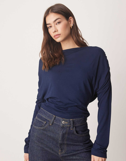 Slash Slouchy Long Sleeve Top