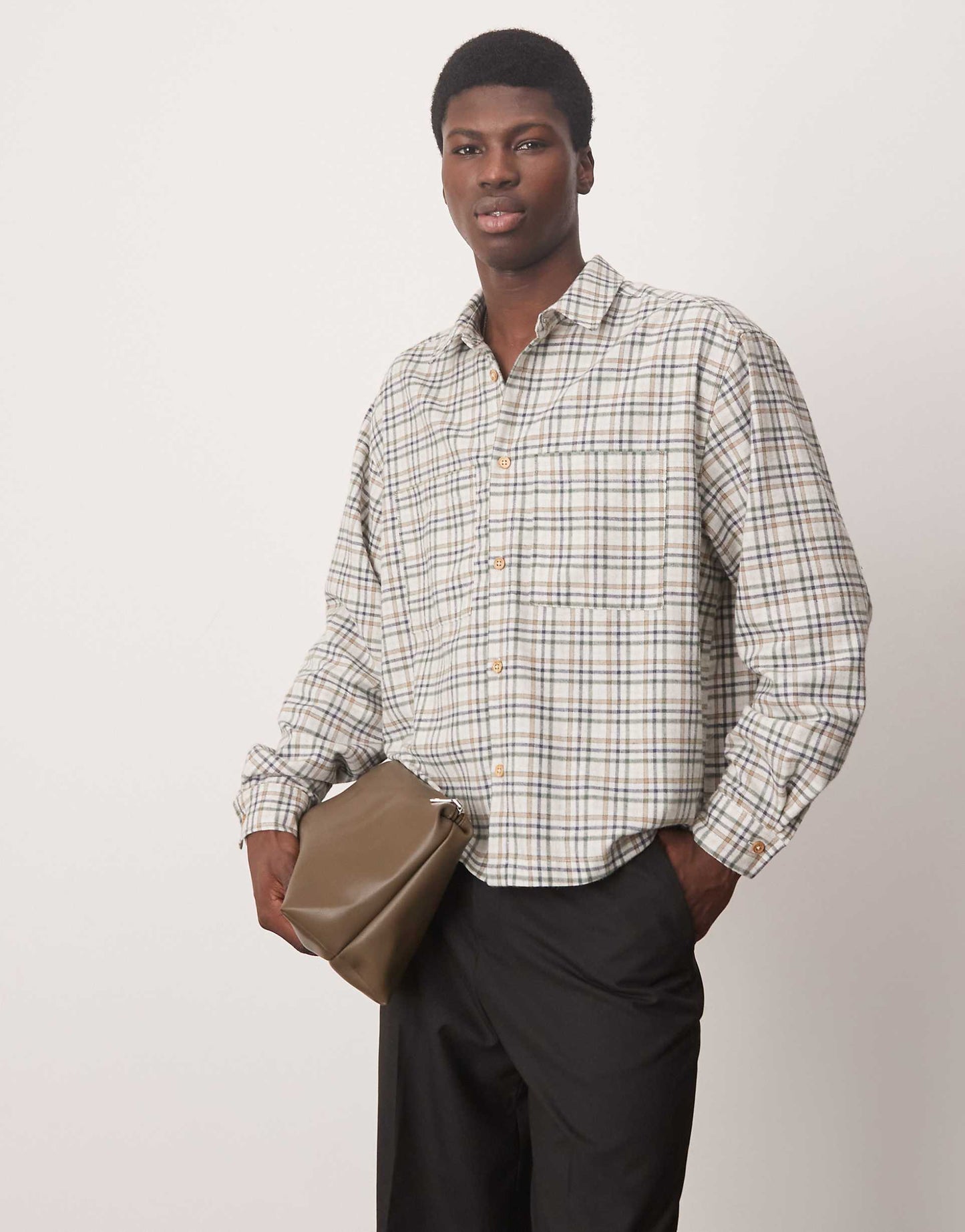 Oversized Boxy Flannel Shirt