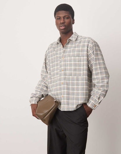 Oversized Boxy Flannel Shirt