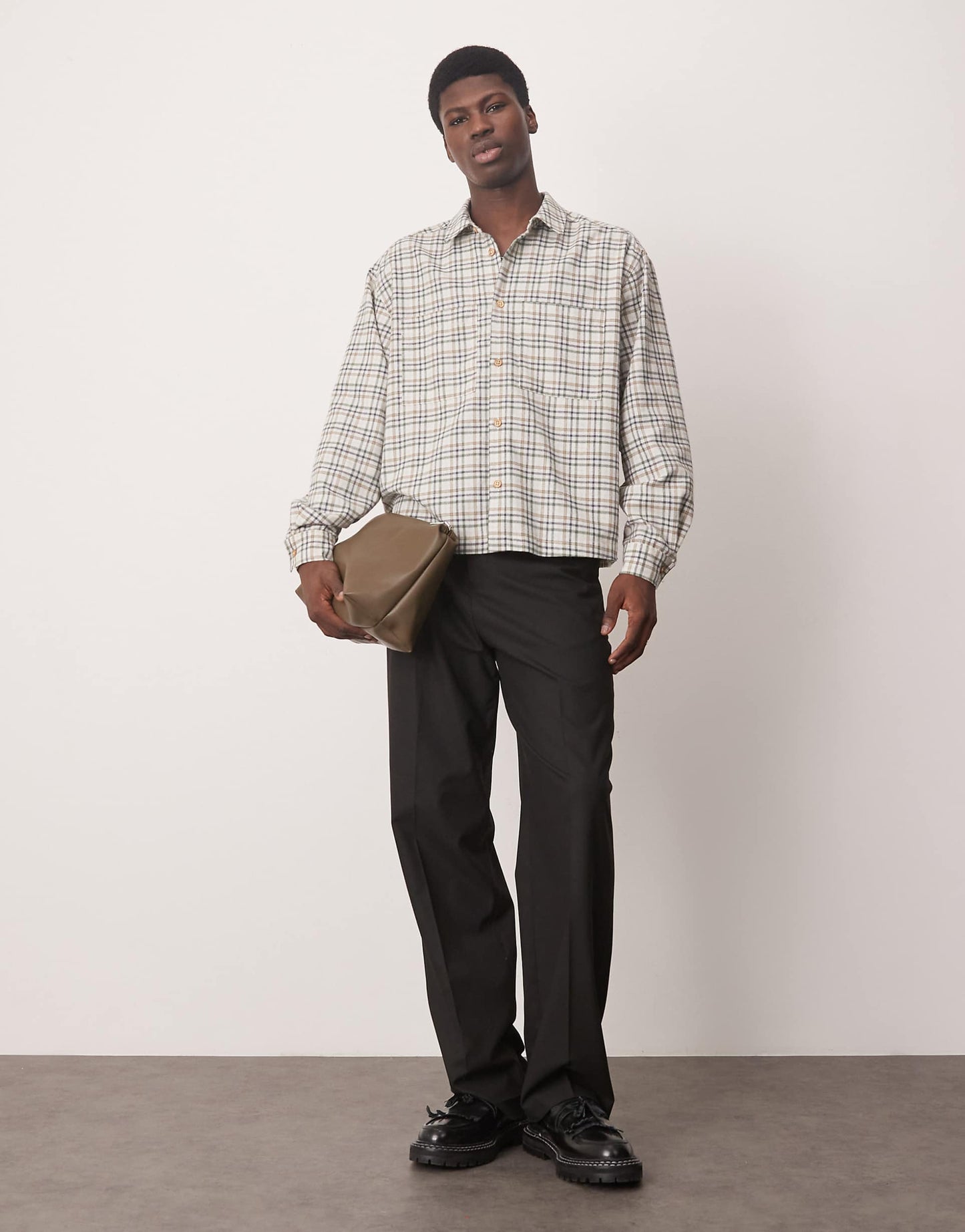 Oversized Boxy Flannel Shirt