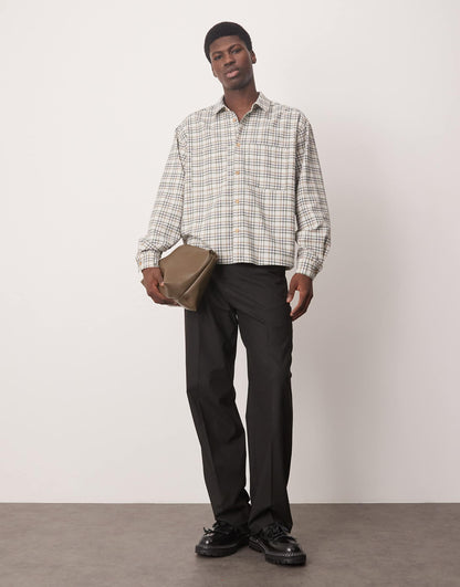 Oversized Boxy Flannel Shirt