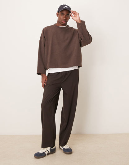 Super Oversized Cropped Long Sleeve T-Shirt