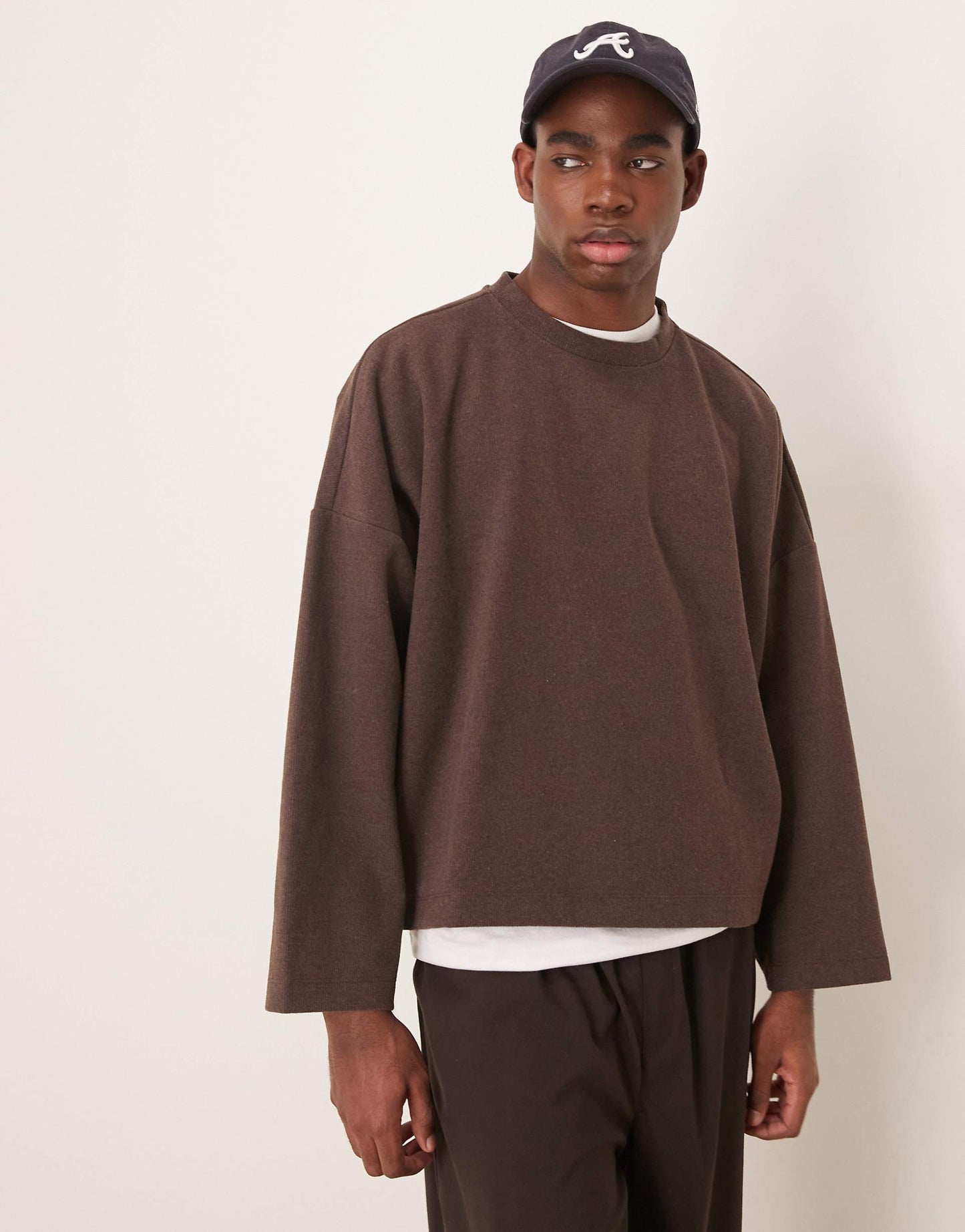 Super Oversized Cropped Long Sleeve T-Shirt