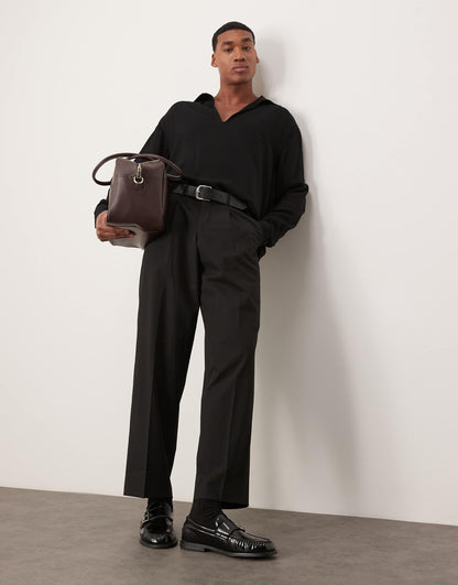 Oversized Boxy Overhead Shirt With Deep V