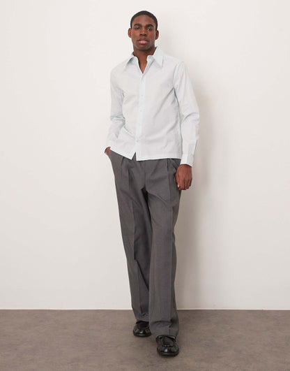 Slim Fit Shirt With 70S Collar