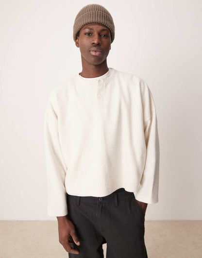 Super Oversized Cropped Long Sleeve T-Shirt