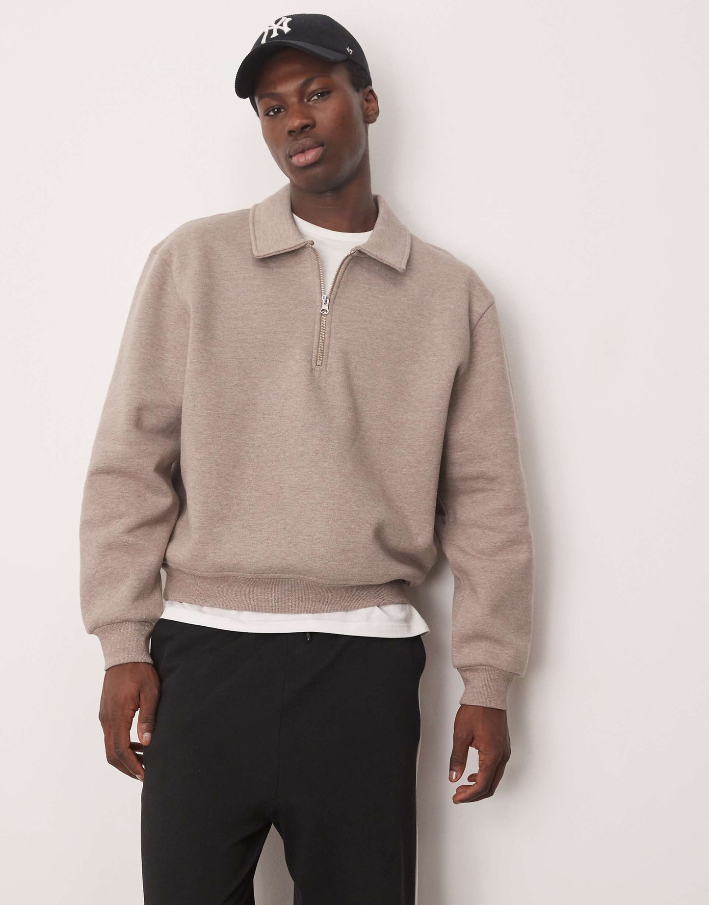 Boxy Oversized Rugby Polo Sweatshirt