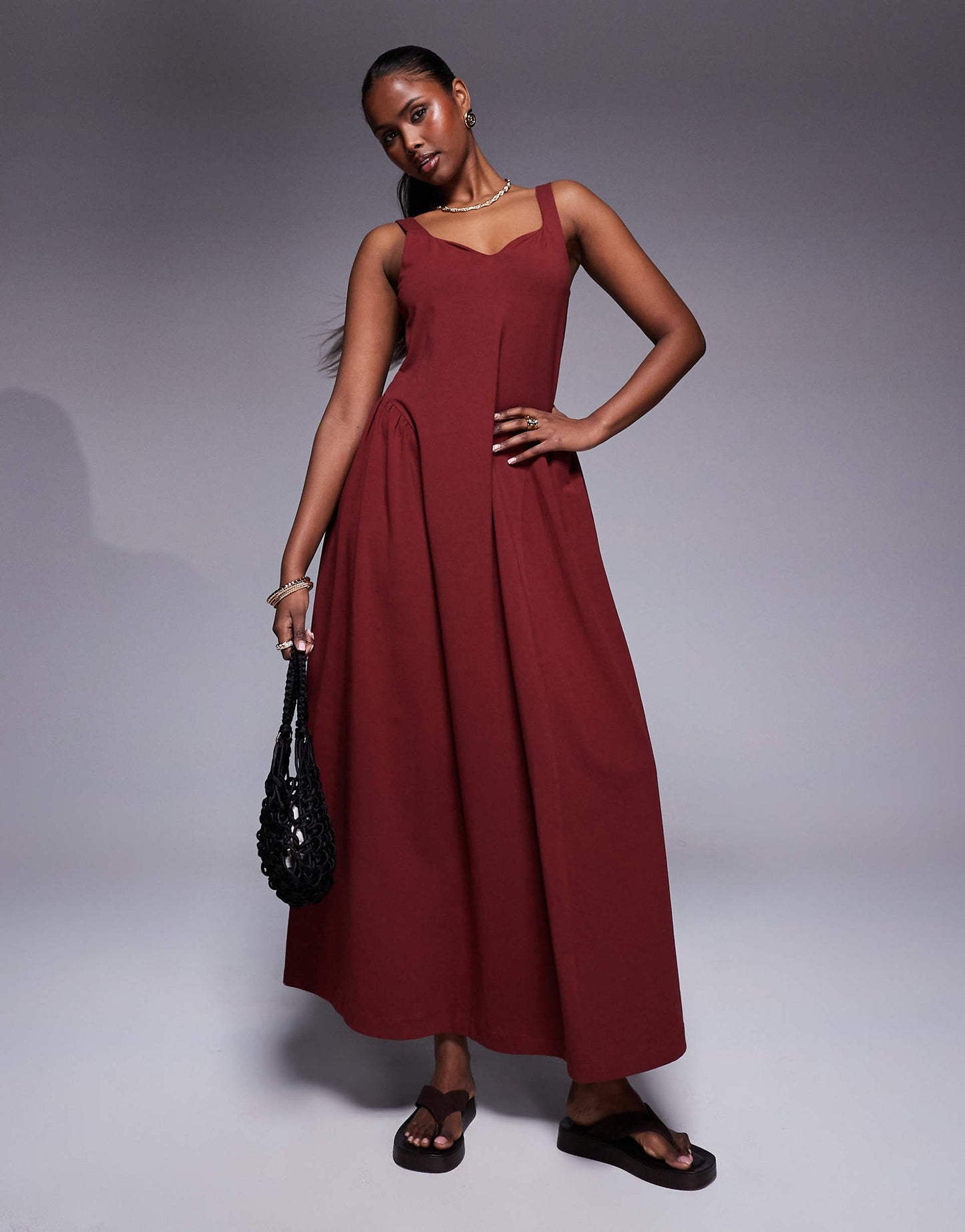 Sweetheart Neckline Maxi Dress