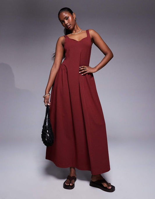 Sweetheart Neckline Maxi Dress