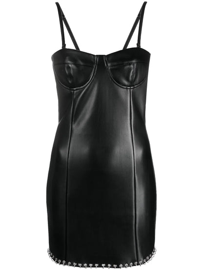 Ring-Detailing Moulded-Cup Minidress