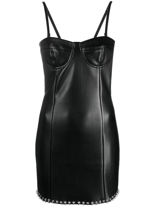 Ring-Detailing Moulded-Cup Minidress