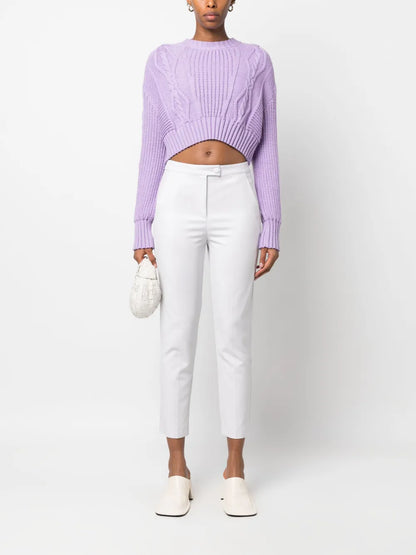 Cropped Tapered Trousers