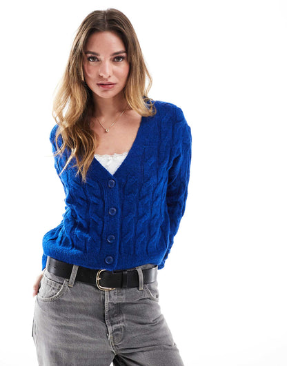 Chunky Cable Knit  Cardigan