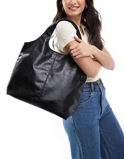 Faux Leather Shopper