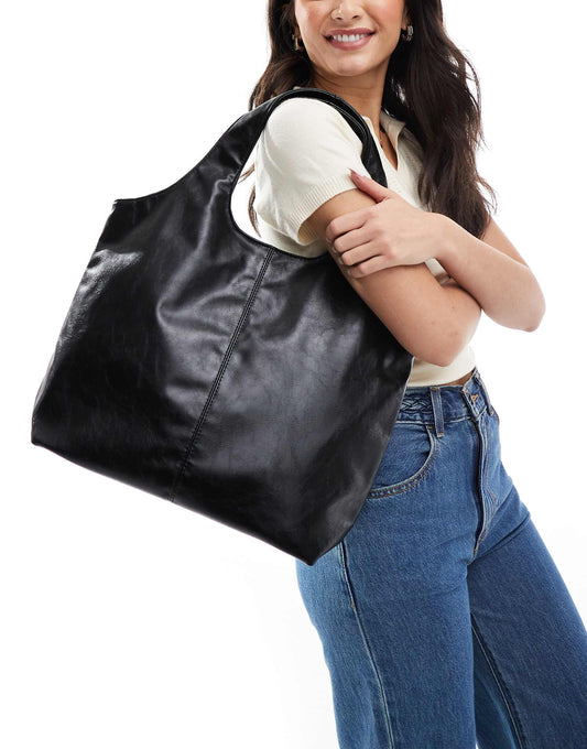 Faux Leather Shopper
