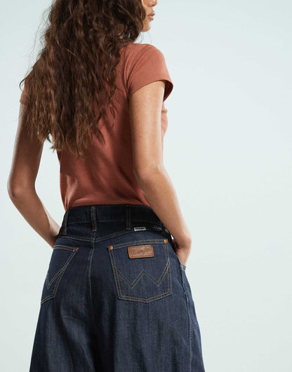 Co-Ord Denim Pleated Wide Leg Trouser