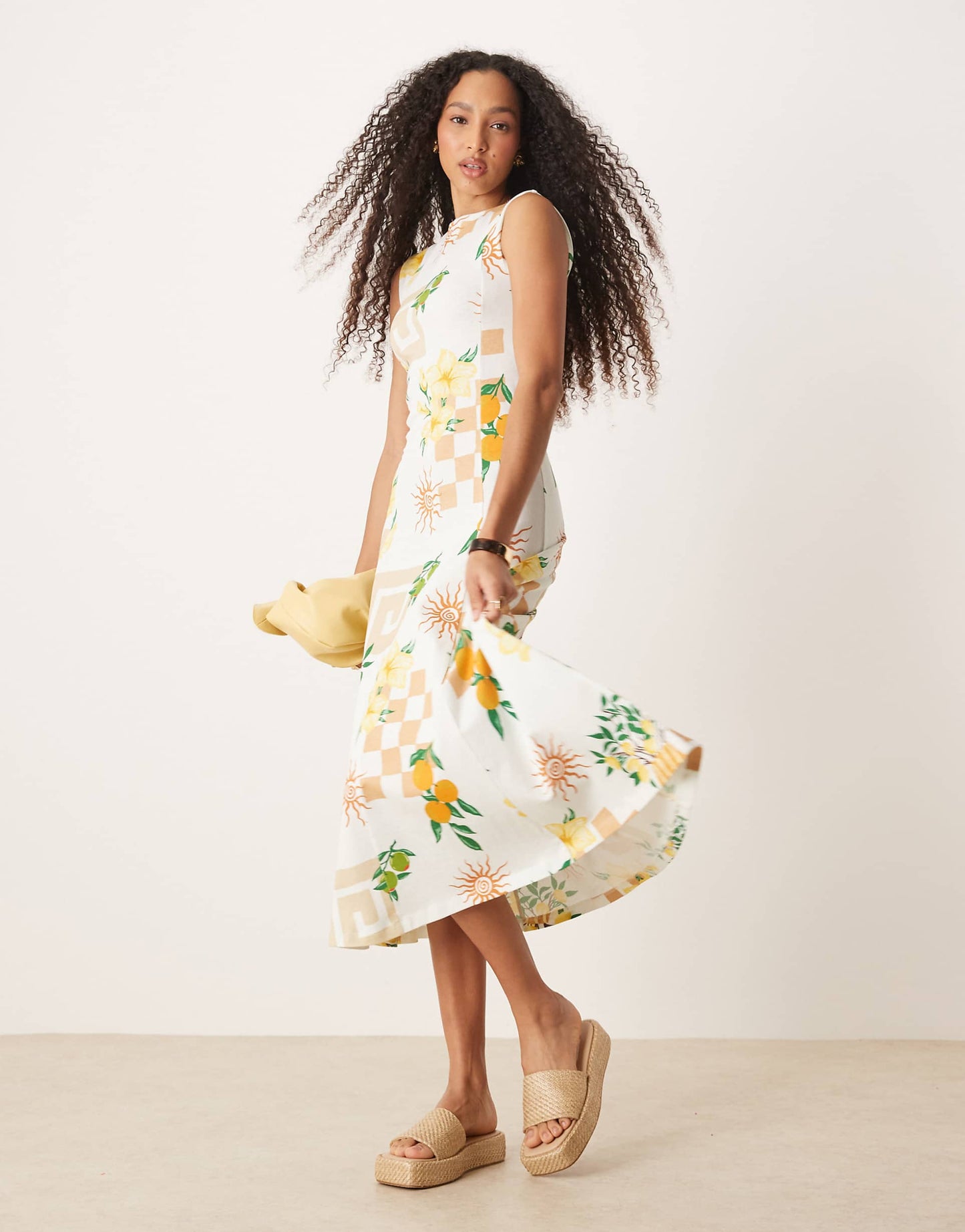 Cotton Sleeveless Midi Sundress