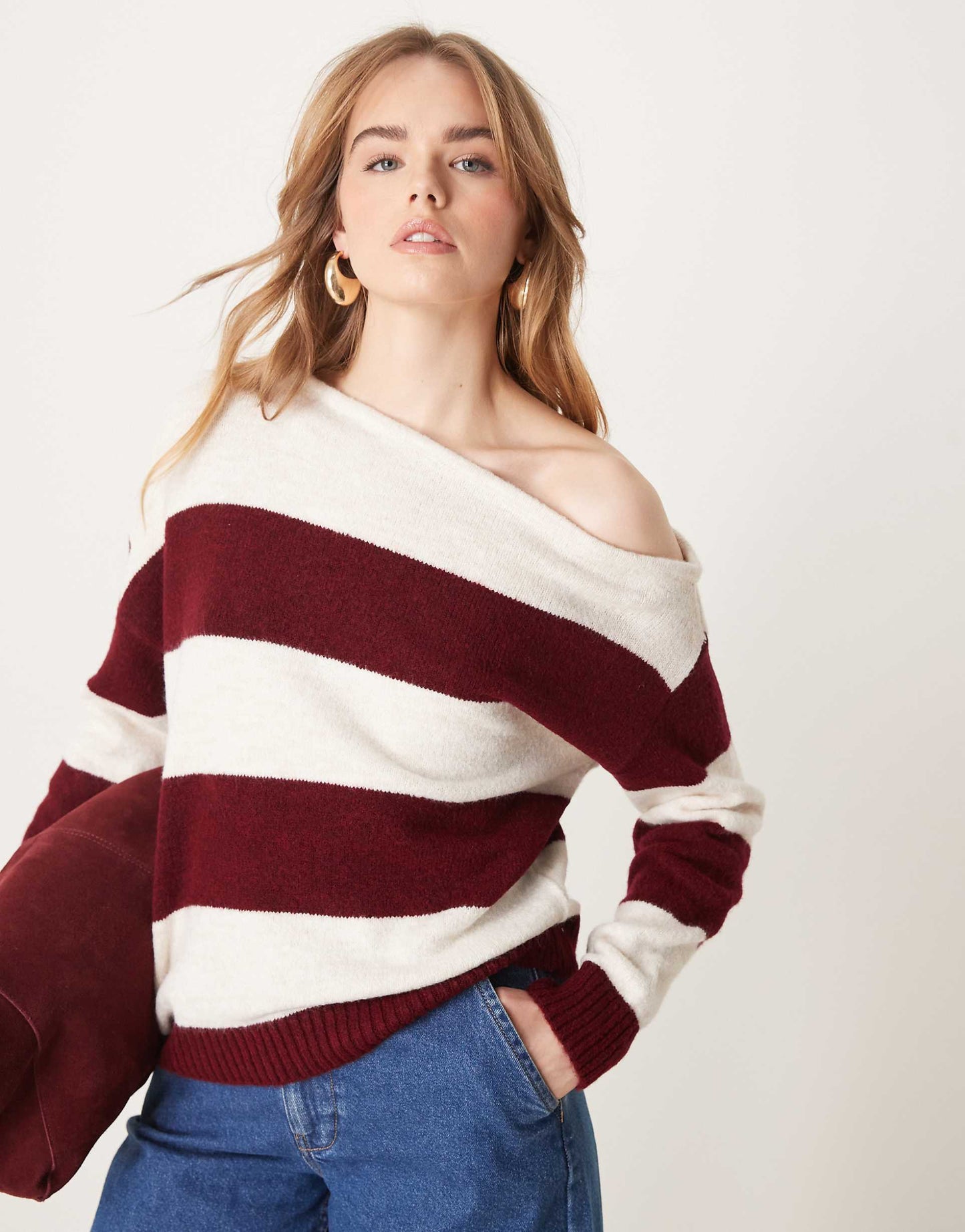 One Shoulder Knitted Jumper