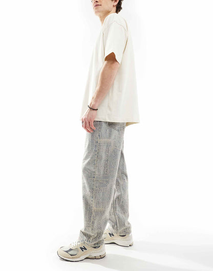 Baggy Fit Jacquard Jean