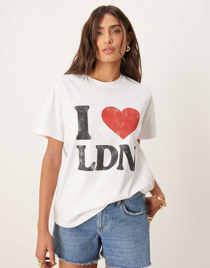 Regular Fit T-Shirt With I Heart London Graphic