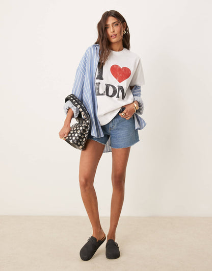 Regular Fit T-Shirt With I Heart London Graphic