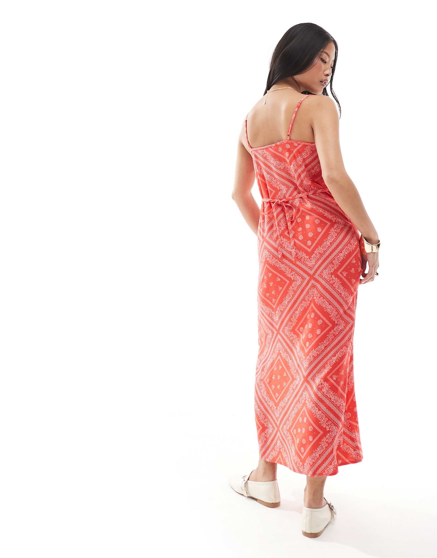 Petite Strappy Scoop Neck Maxi Slip Dress