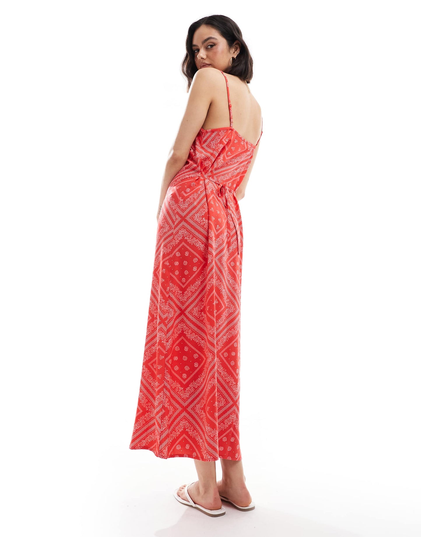 Strappy Scoop Neck Maxi Slip Dress