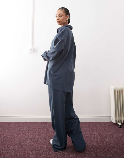 Unisex Wide Leg Suit Trouser