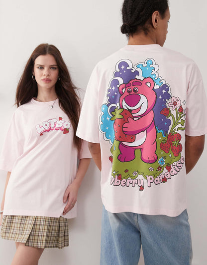 Disney Pixar Unisex Oversized T-Shirt With Toy Story Lotso Prints