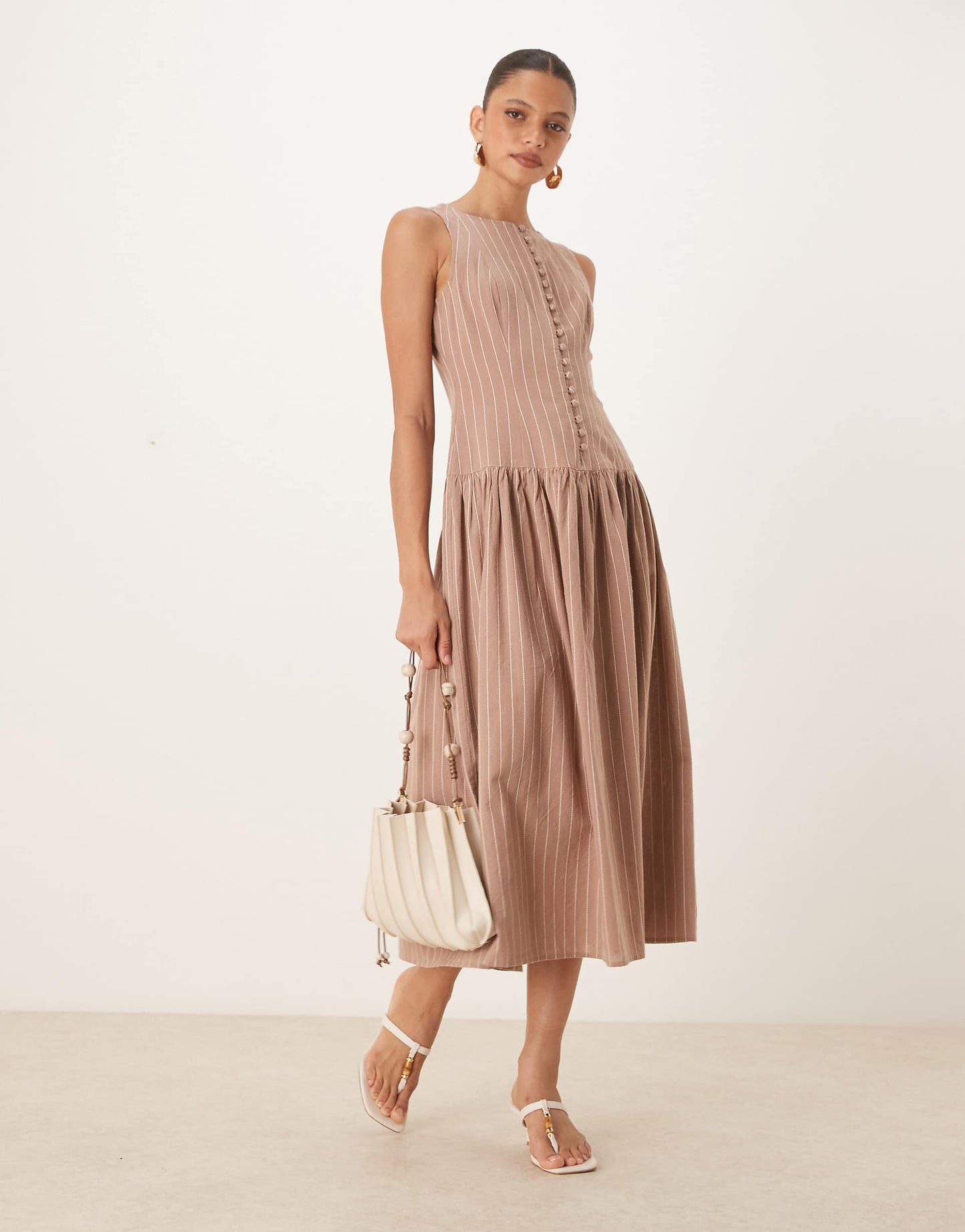 Claudia Drop Waist Midi Dress