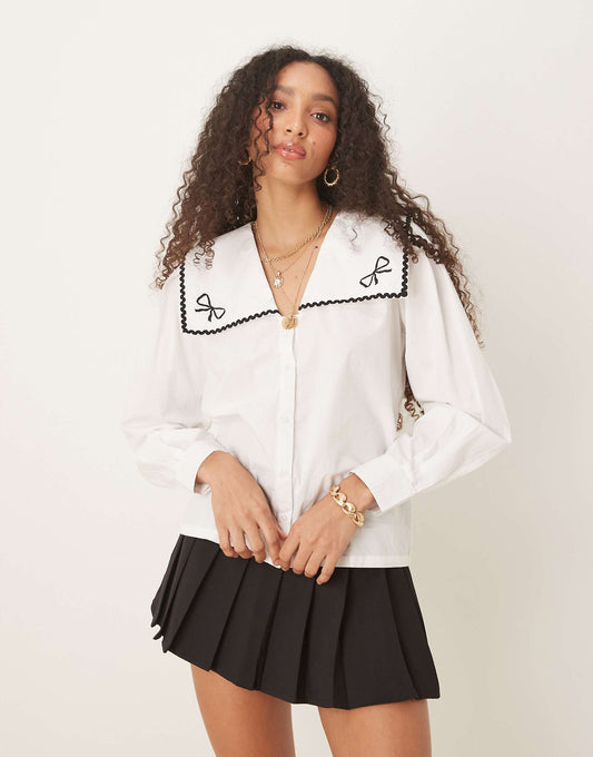 Bingley Bow Detail Collar Blouse