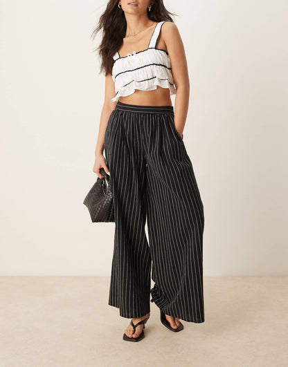 Jerrow Wide Leg Linen Trousers