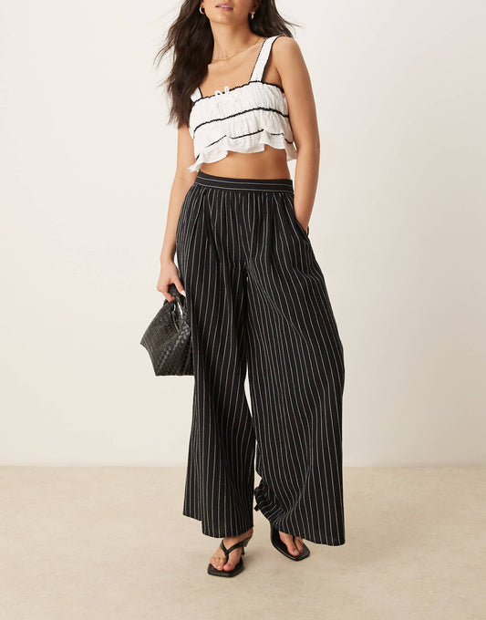 Jerrow Wide Leg Linen Trousers
