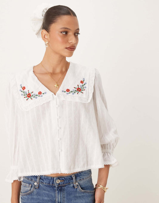 Eloise Blouse With Collar Detail