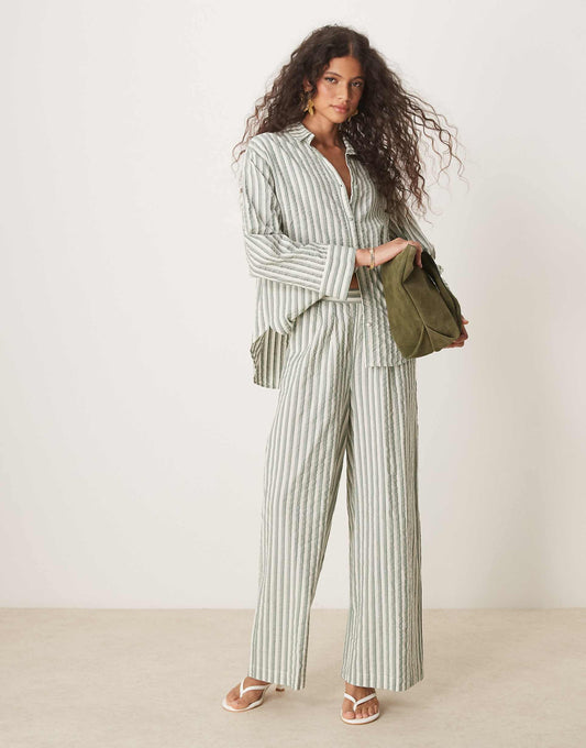 Parker Wide Leg Linen Trousers Co-Ord